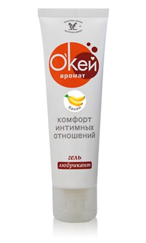 ГЕЛЬ-ЛЮБРИКАНТ О`Кей аромат банан, туб пластиковый 50г арт. LB-20012 - фото 10696