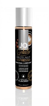 Вкусовой лубрикант на водной основе JO GELATO HAZELNUT ESPRESSO FLAVORED LUBRICANT 30mL - фото 13677