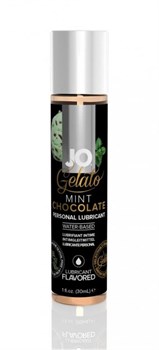 Вкусовой лубрикант JO GELATO MINT CHOCOLATE FLAVORED LUBRICANT 30mL - фото 13678