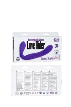 Перезаряжаемый водонепроницаемый женский страпон ReCNargeable Silicone Love Rider Strapless Strap-On - фото 13711