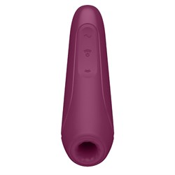 Satisfyer Curvy 1+ Красно-розовый Вакуумный стимулятор с возможностью управления через приложение - фото 16092