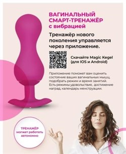 Gvibe Gballs 3 App Petal Rose - умный тренажёр Кегеля, 8х3 см, Розовый - фото 17974