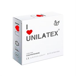 Презервативы Unilatex Ultrathin ультратонкие, 3 шт - фото 19055