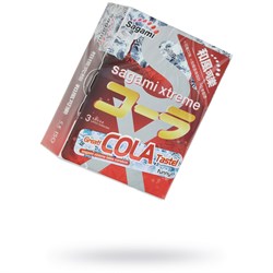 **Sagami Xtreme Cola, 3 шт ультратонкие ароматизированные презервативы - фото 20750
