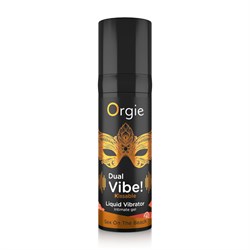 Съедобный гель с вибрацией Orgie DUAL VIBE! со вкусом коктейля SEX ON THE BEACH, 15мл - фото 20841