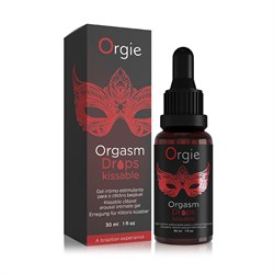 Возбуждающий съедобный гель для клитора Orgie Orgasm Drops Kissable, 30 мл - фото 20847