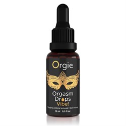 Возбуждающий съедобный гель для клитора Orgie Orgasm Drops Vibe!, 15 мл - фото 20849