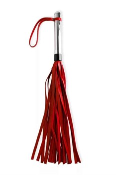 Плеть из кожи красная с ручкой хром - 58 см, PL-02-r - фото 21254 Плеть из кожи красная с ручкой хром - 58 см, PL-02-r - фото 21254