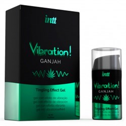 Жидкий интимный гель с эффектом вибрации и вкусом каннабиса Intt Vibration Ganjah, 15 мл - фото 21928