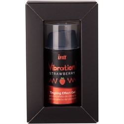 Жидкий интимный гель с эффектом вибрации и вкусом клубники Intt Vibration Strawberry, 15 мл - фото 21935