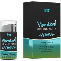 Жидкий интимный гель с эффектом вибрации и вкусом коктейля Intt Vibration Gin and Tonic, 15 мл - фото 21944