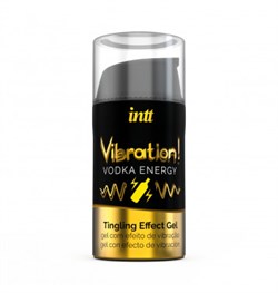 Жидкий интимный гель с эффектом вибрации и вкусом коктейля Intt Vibration Vodka Energy, 15 мл - фото 21966