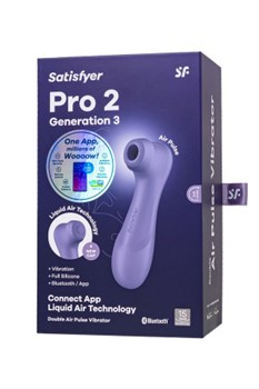 Вакуумный стимулятор клитора 3в1 Satisfyer Pro 2 Generation 3 с мобильным приложением - фото 21979