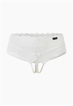 Неповторимые белые высокие шортики с доступом и нежным кружевом (Easy to love) - фото 22478