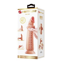 Фаллоимитатор гнущийся с эффектом скользящей кожи Pretty Love Kable L 21 см D 3,7 см - фото 22917