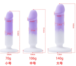 Анальная пробка силиконовая, фиолетовая, размер S - фото 23402