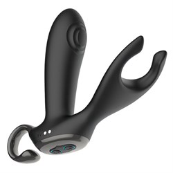 Массажер простаты с вибрацией и эффектом маятника с пультом ДУ и стимуляцией пениса Secwell Slapping Pulse Prostate Massager, SW2036 - фото 24236