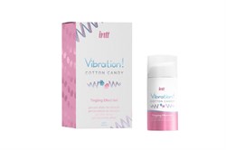 Жидкий интимный гель с эффектом вибрации и вкусом сахарной ваты Intt Cotton Candy, 15 мл - фото 24324