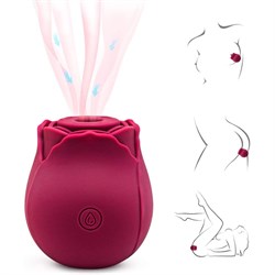 Вакуумный массажер «Rose Suction» в виде розы, SW11016 - фото 24351