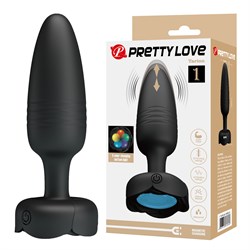 Анальный вибростимулятор с поступательными движениями и подсветкой Tarion Pretty Love BI-040181 - фото 24580