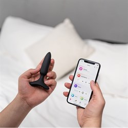 Анальная втулка Lovense Hush 2 (XS), черная, 2,5 см - фото 24713