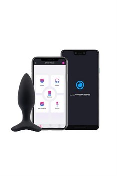 Анальная втулка Lovense Hush 2 (S), черная, 3,8 см, в наличии только во Владивостоке - фото 24714