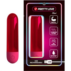 Вибропуля Pretty Love Kiwi, красная - фото 24830