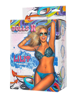 Кукла надувная Dolls-X Lilit, блондинка, с тремя отверстиями, рост 150 см - фото 24844