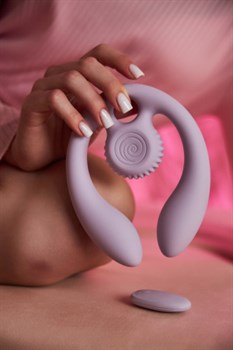 Парный вибромассажер SVibe Snail GIZI Duo, лиловый - фото 25082