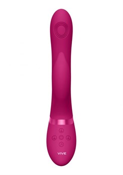 Вибромассажер-кролик Vive Aimi c 3-мя моторами, розовый - фото 25116
