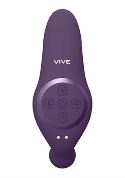 Инновационный вибромассажер Vive Kata, тройной с пульсацией, фиолетовый - фото 25134