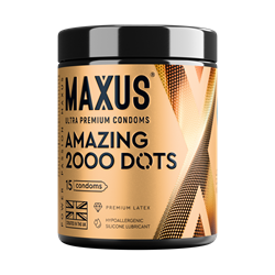 Презервативы MAXUS Amazing 2000 dots № 15 с железным кейсом, точечные, 15 шт - фото 25352