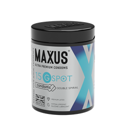 Презервативы MAXUS G Spot, с железным кейсом, двойная спираль, 15 шт - фото 25354