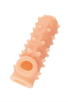 Насадка KOKOS реалистичная с дополнительной стимуляцией, TPE,  с открытым верхом, 14 см, NS 006-L - фото 25533