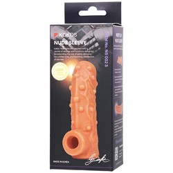 Насадка KOKOS реалистичная с дополнительной стимуляцией, TPE,  с открытым верхом, 10 см, NS 002-S - фото 25537