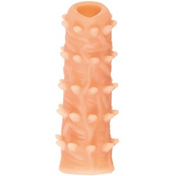 Насадка KOKOS реалистичная с дополнительной стимуляцией, TPE, телесная, 12 см, NS 006-M - фото 25544