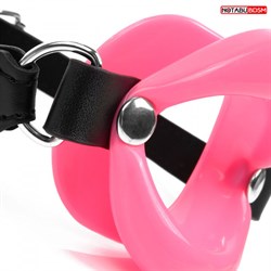 Кляп ГУБКИ цвет чёрный/розовый арт. NTB-80543 - фото 25642