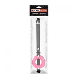 Кляп ГУБКИ цвет чёрный/розовый арт. NTB-80543 - фото 25643