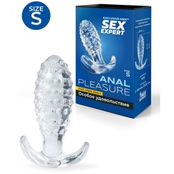Втулка анальная «Anal Pleasure», size S, с рельефом,  Sex Expert - фото 25737
