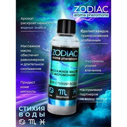 Массажное масло с феромонами «Zodiac Aqua», 75 мл - фото 25887
