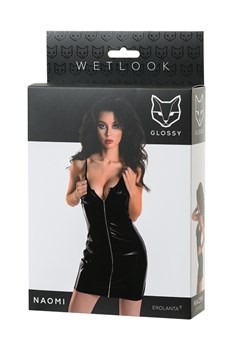 Платье Glossy Naomi из материала Wetlook, L - фото 25990