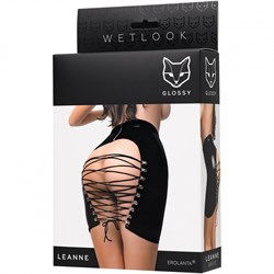 Мини-юбка глянцевая Glossy Leanne, из материала Wetiook, L - фото 26020