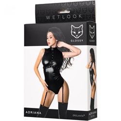 Боди Glossy Adriana из материала Wetlook, M - фото 26041