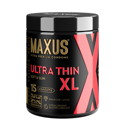 Презервативы MAXUS Ultra Thin XL №15 с железным кейсом, ультратонкие увеличенные X-Edition, 15 шт - фото 26500