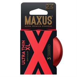 Презервативы MAXUS Ultra Thin XL №3 с железным кейсом, ультратонкие увеличенные X-Edition, 3 шт - фото 26522