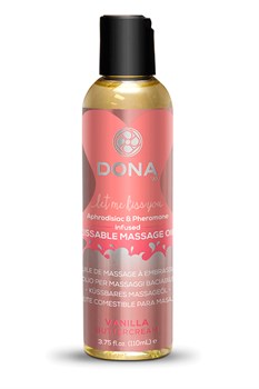 Вкусовое массажное масло  DONA Kissable Massage Oil Vanilla Buttercream 125 мл - фото 6965