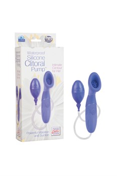 Помпа Waterproof Silicone Clitoral Pumps с вибрацией фиолетовая - фото 8644