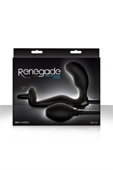 Анальный стимулятор с кольцом на пенис и мошонку Renegade - Men's Pleasure System с увеличением объе - фото 9184