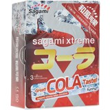 **Sagami Xtreme Cola, 3 шт ультратонкие ароматизированные презервативы