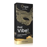 Съедобный гель с вибрацией Orgie DUAL VIBE! со вкусом коктейля PINA COLADA, 15мл